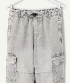 Pantalon garçon droit gris