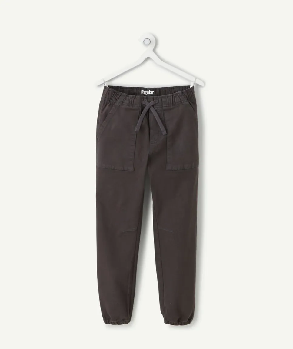 Pantalon garçon droit gris foncé