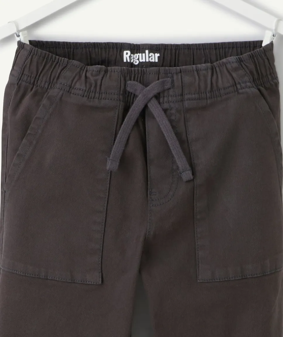Pantalon garçon droit gris foncé
