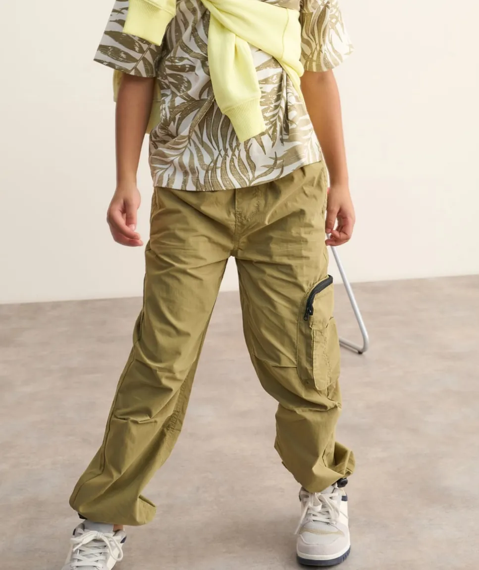 Pantalon garçon droit kaki
