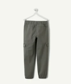 Pantalon garçon droit kaki