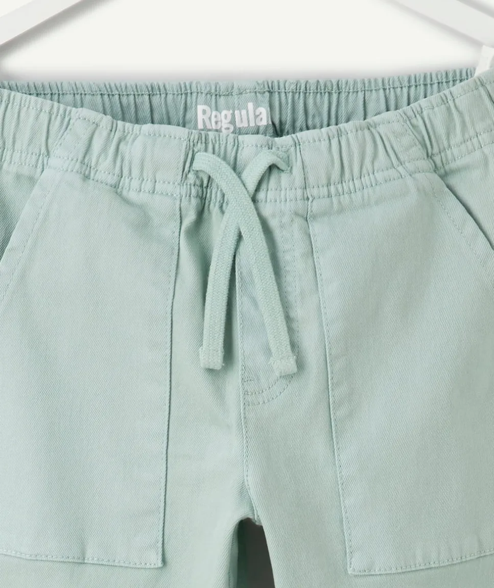 Pantalon garçon droit vert