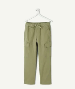 Pantalon garçon droit vert
