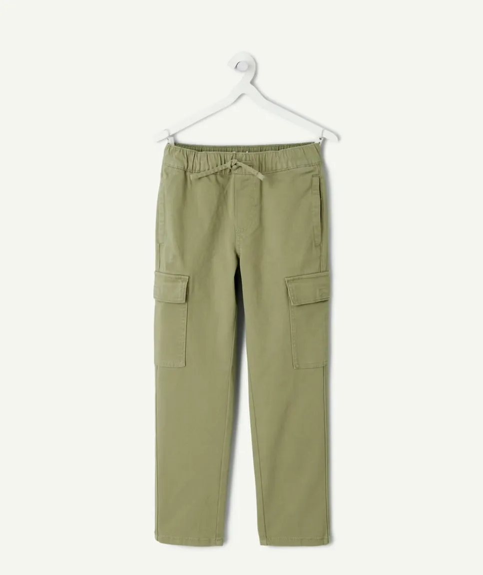 Pantalon garçon droit vert