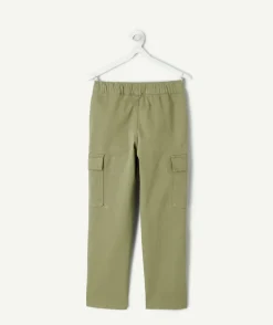 Pantalon garçon droit vert