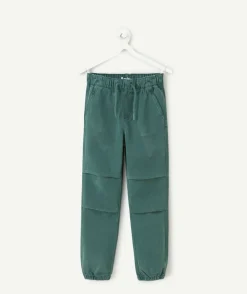 Pantalon garçon droit vert foncé