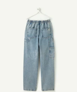 Pantalon garçon large denim clair