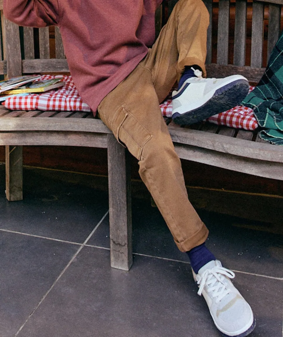 Pantalon garçon relax beige