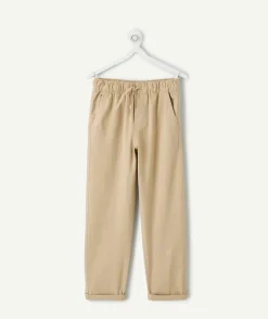 Pantalon garçon relax beige