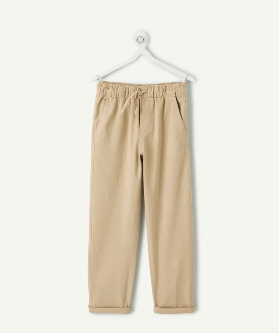 Pantalon garçon relax beige