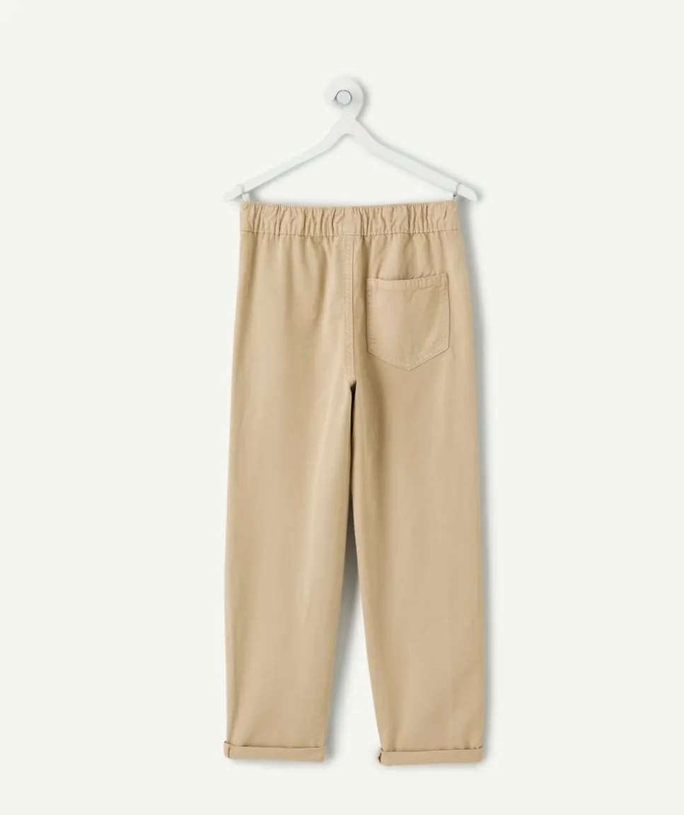 Pantalon garçon relax beige