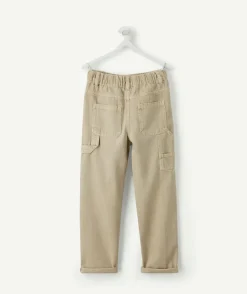 Pantalon garçon relax beige