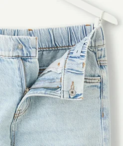 Pantalon garçon relax bleu clair