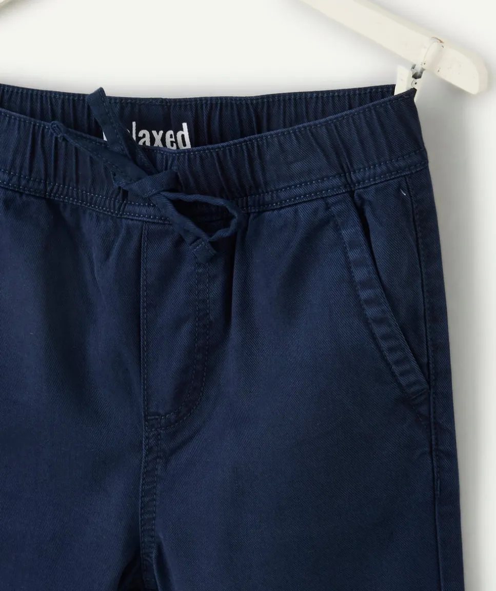 Pantalon garçon relax bleu marine