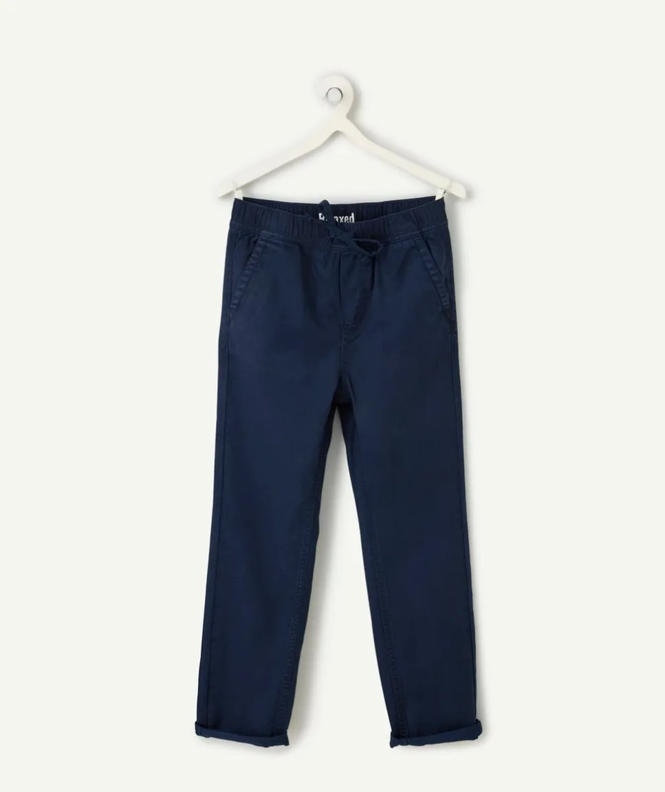 Pantalon garçon relax bleu marine