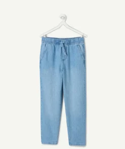 Pantalon garçon relax denim bleu