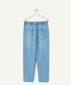 Pantalon garçon relax denim bleu
