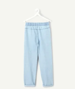 Pantalon garçon relax denim bleu clair
