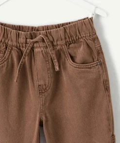 Pantalon garçon relax marron