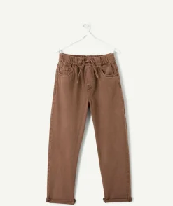 Pantalon garçon relax marron