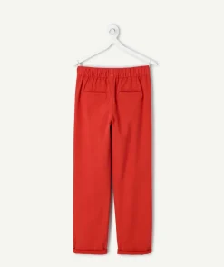 Pantalon garçon relax rouge