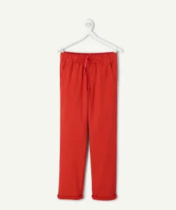 Pantalon garçon relax rouge
