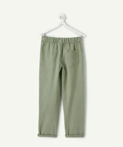 Pantalon garçon relax vert