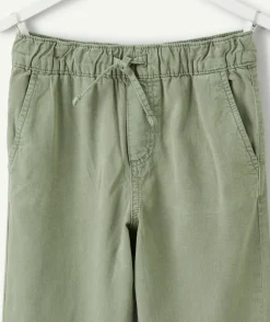 Pantalon garçon relax vert