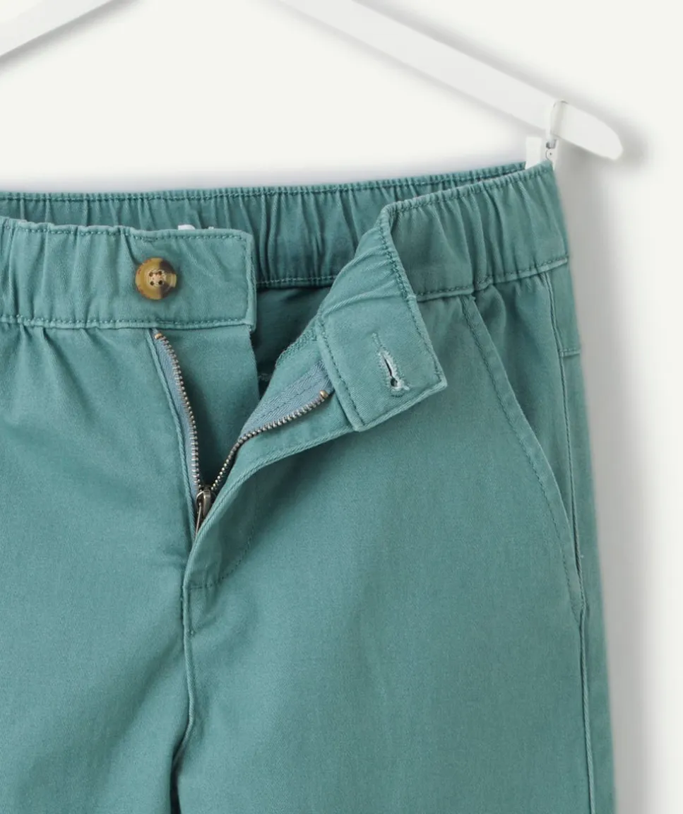 Pantalon garçon relax vert