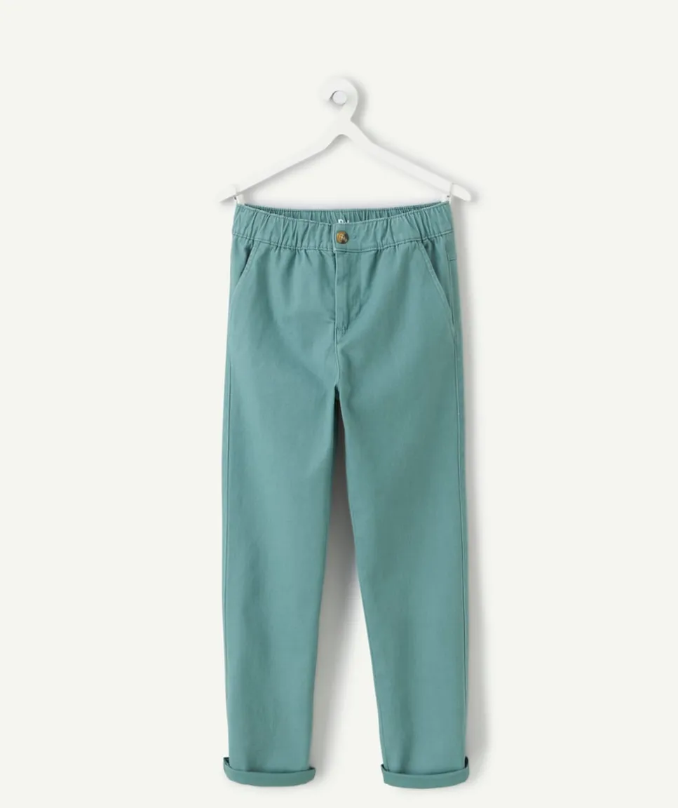 Pantalon garçon relax vert