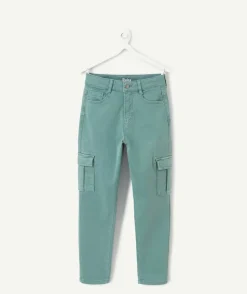 Pantalon garçon relax vert