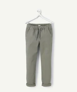 Pantalon garçon slim kaki