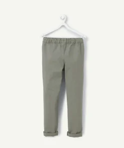 Pantalon garçon slim kaki