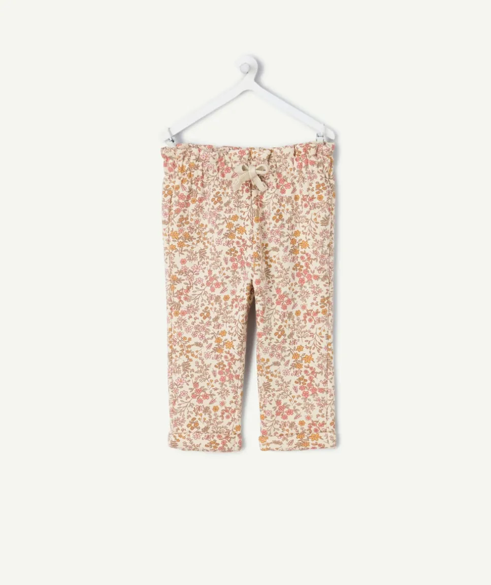 Pantalon jogging bébé fille imprimé fleuri