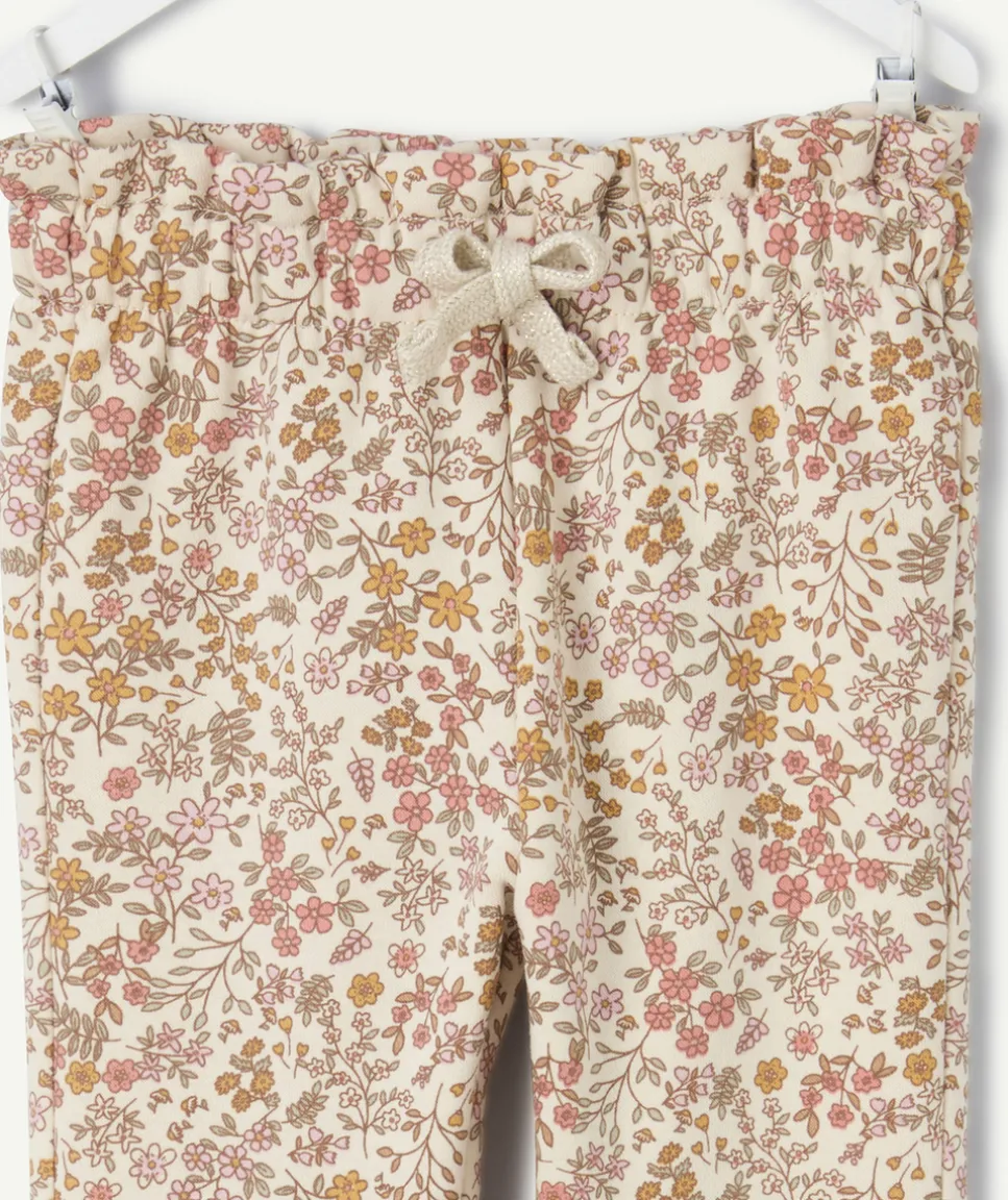 Pantalon jogging bébé fille imprimé fleuri