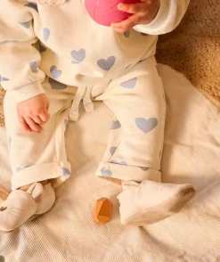 Pantalon jogging bébé fille imprimé cœurs