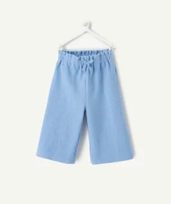 Pantalon large bébé fille bleu