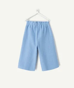 Pantalon large bébé fille bleu