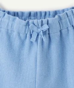 Pantalon large bébé fille bleu