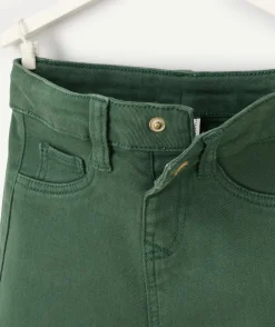 Pantalon large bébé fille en fibres recyclées vert