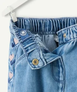 Pantalon large bébé fille imprimé cœurs
