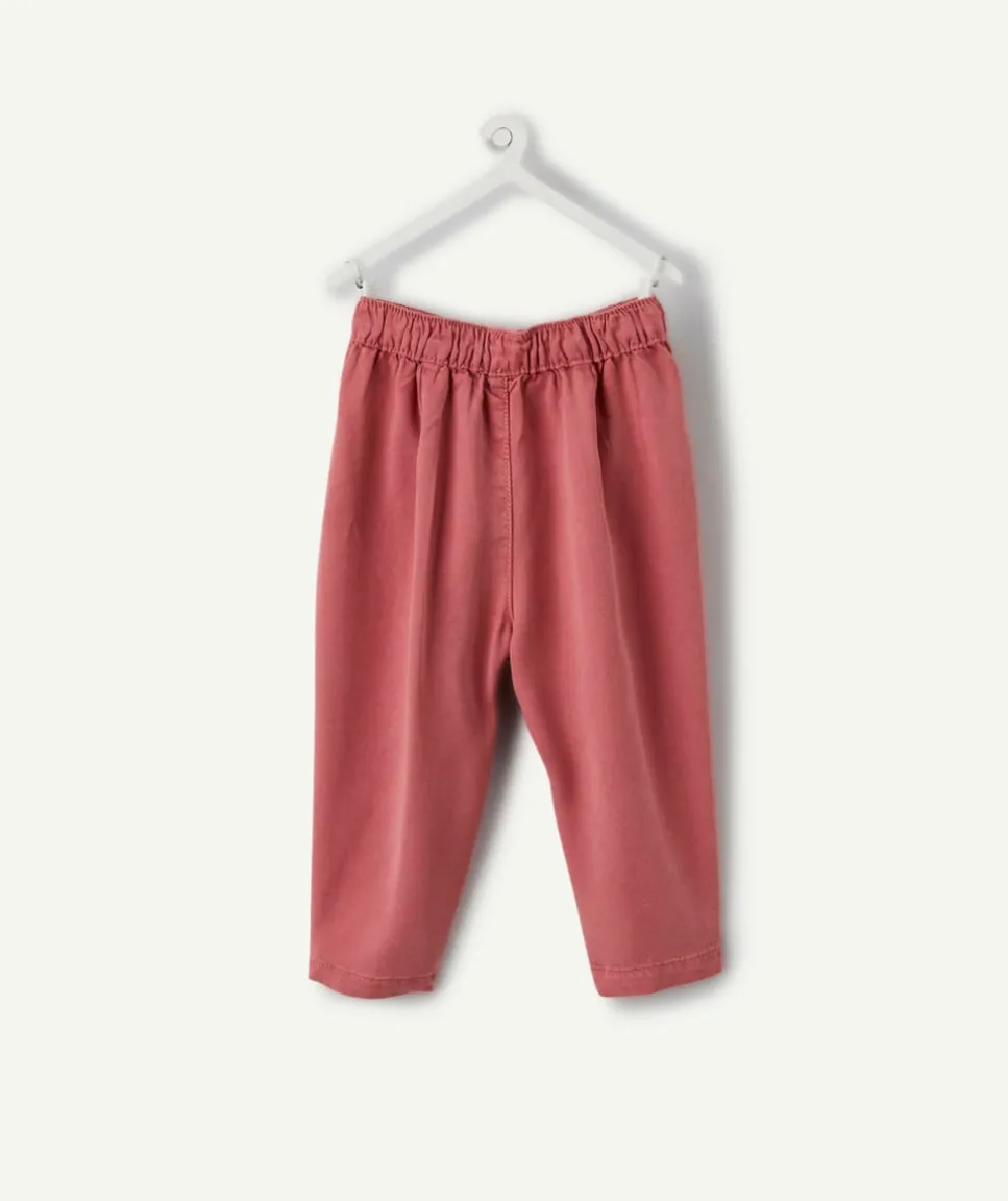 Pantalon large bébé fille rose