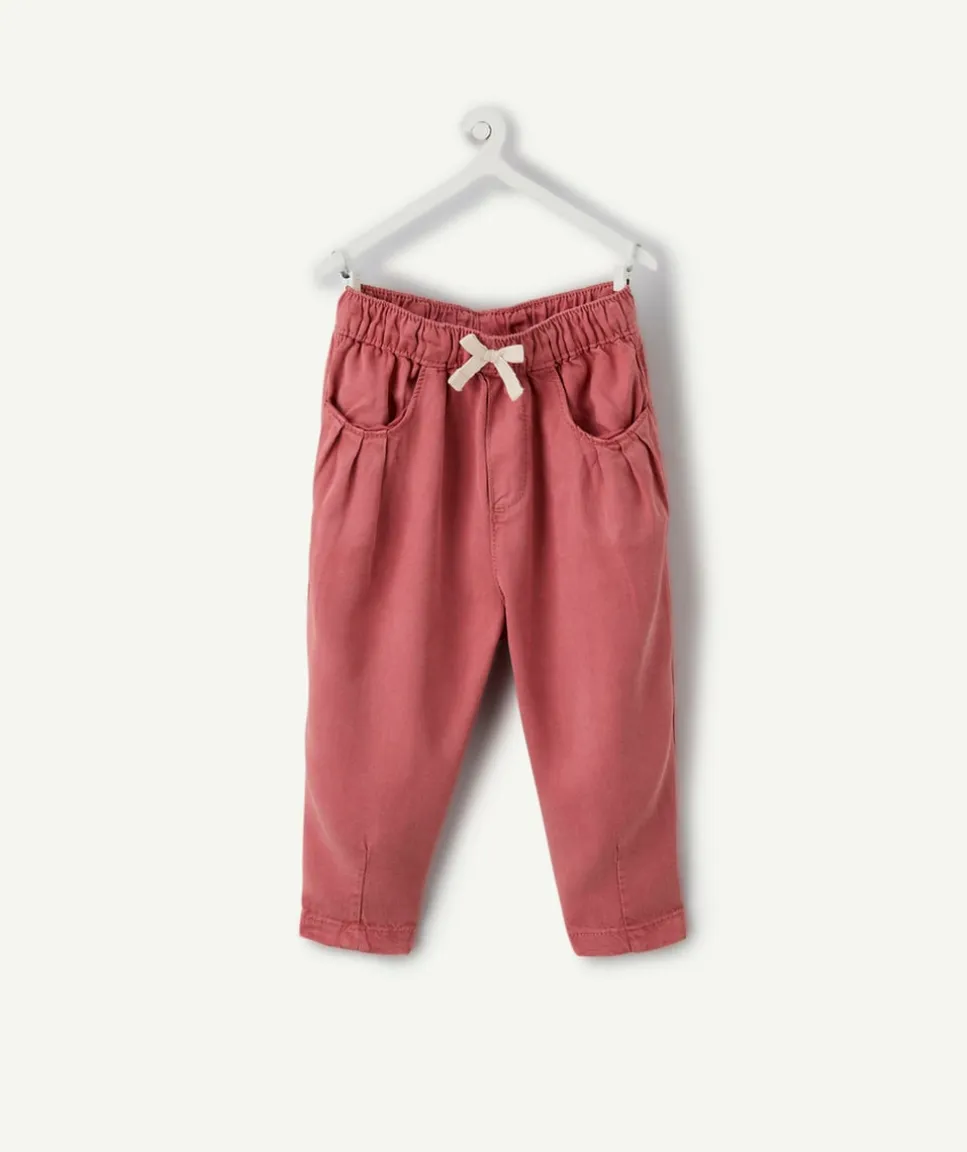 Pantalon large bébé fille rose