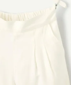 Pantalon large blanc fille