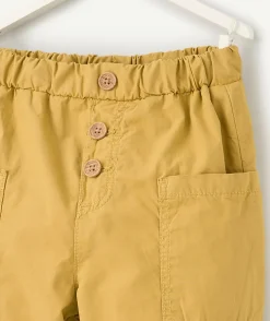 Pantalon large cargo bébé garçon marron et ultra léger