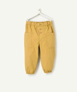 Pantalon large cargo bébé garçon marron et ultra léger