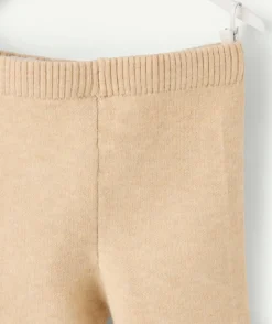 Pantalon naissance garçon maille beige