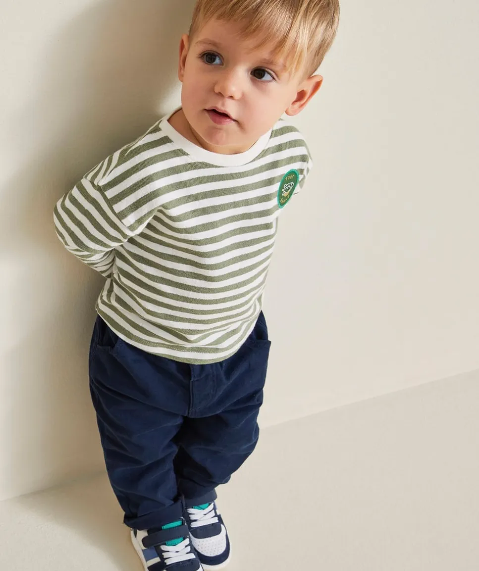 Pantalon relax bébé garçon bleu marine