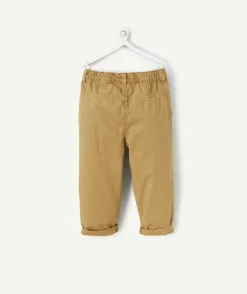 Pantalon relax bébé garçon camel avec grandes poches