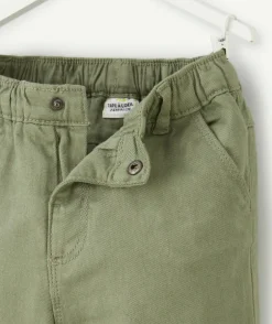 Pantalon relax bébé garçon en denim kaki